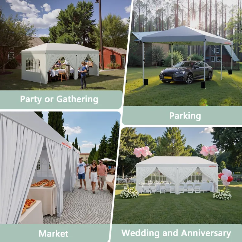 Benass Outdoor Canopy Tent for Parties, White