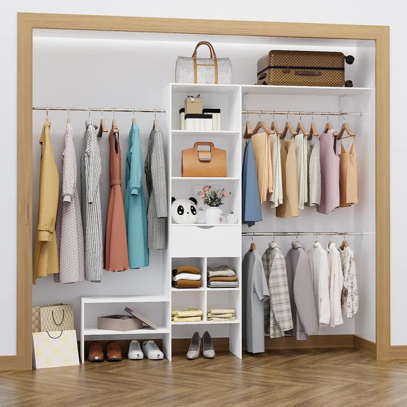 Benass Wood Closet Organizer System